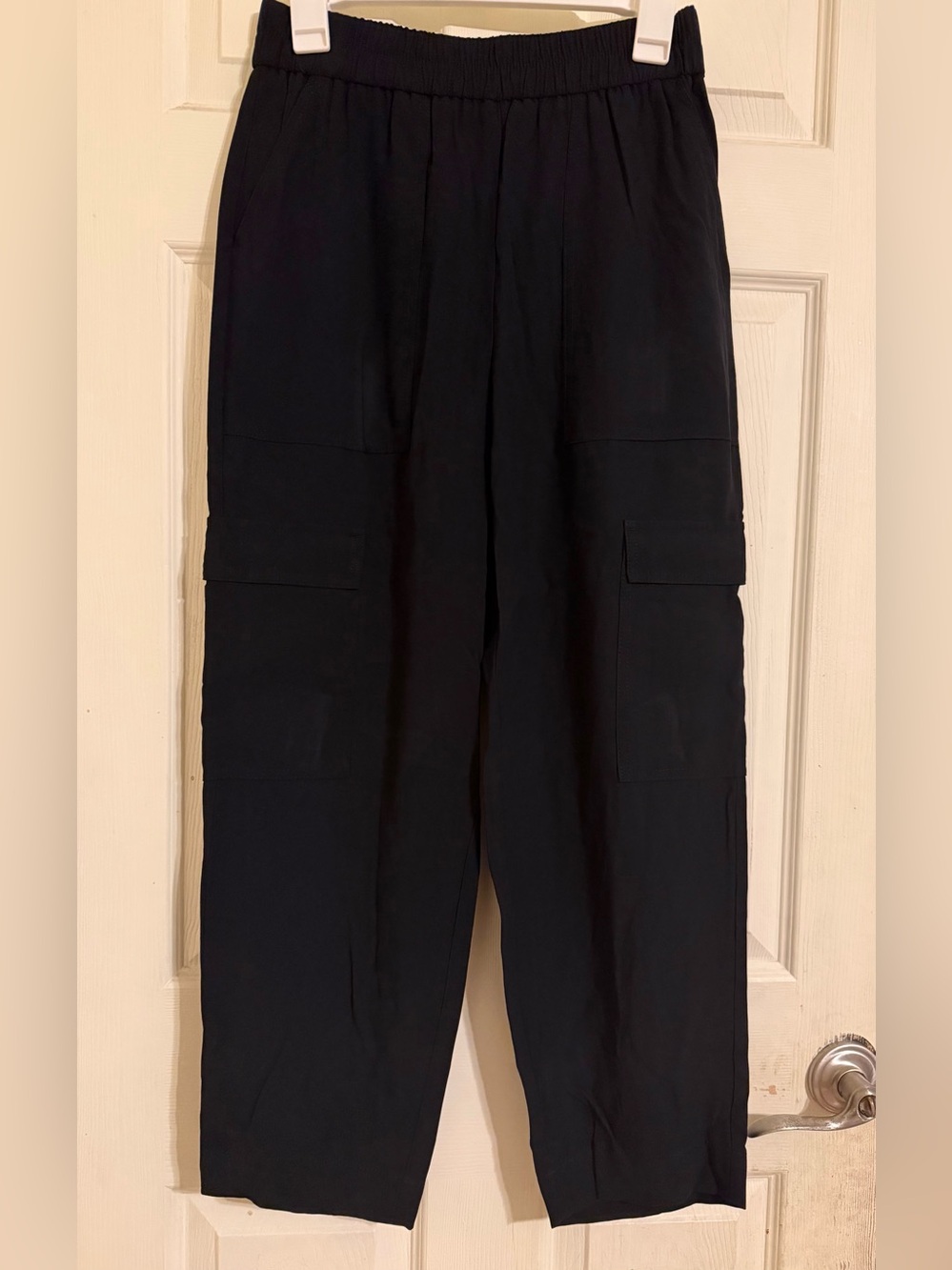 a new day Black Cargo Pants with Utility Pockets